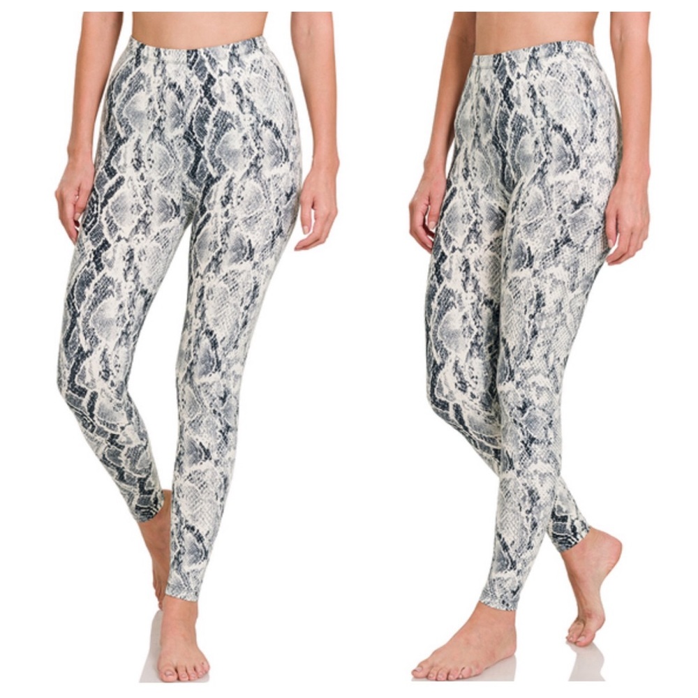 Snakeskin Print Leggings